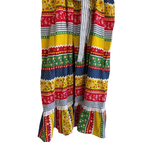 Vintage Cinderella Stop the Press Maxi Long Dress Boho Floral Patchwork 6X USA - Picture 4 of 11